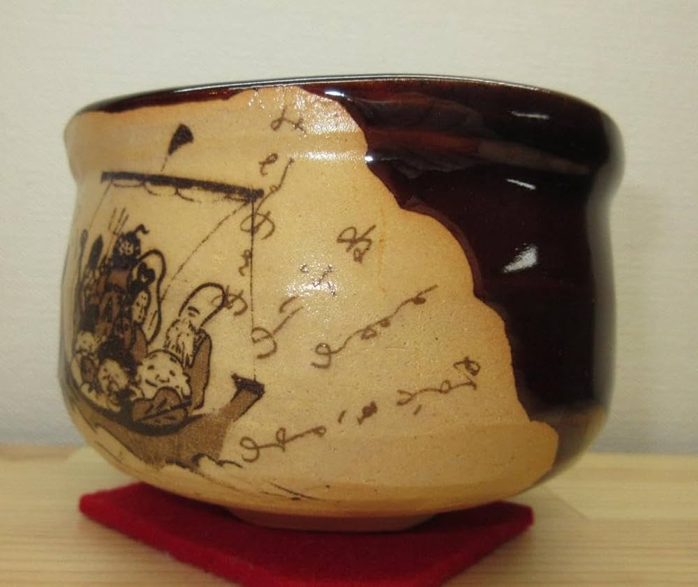 送料込【逢絢亭・新品】茶道具 茶碗 瀬戸焼 銘「吉祥」前大徳